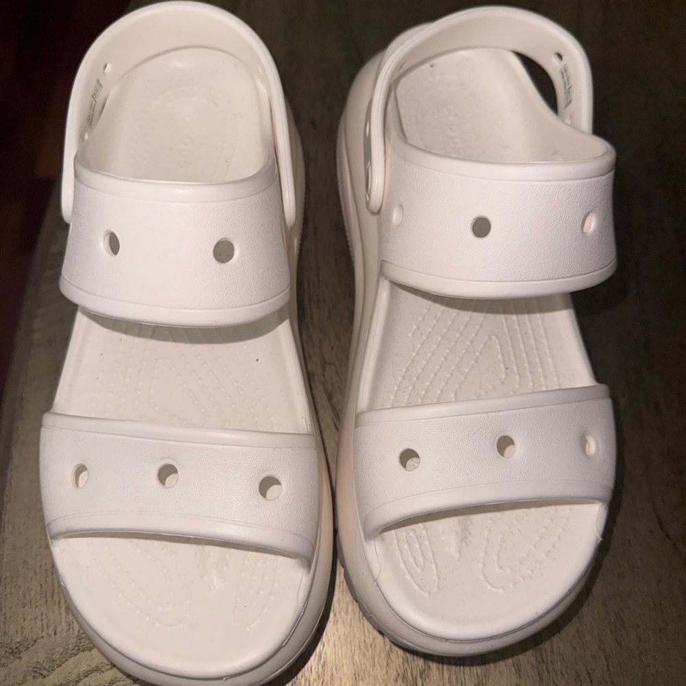 Crocs Mega Crush Sandal in White - Picture 2 of 4